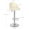 Mimi Brushed Steel Stool Cream