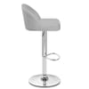Mimi Chrome Stool Grey