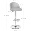 Mimi Chrome Stool Grey