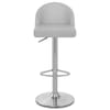 Mimi Brushed Steel Stool Grey