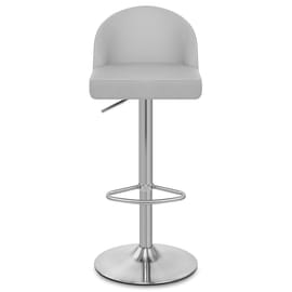 Mimi Brushed Steel Stool Grey