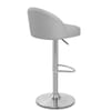 Mimi Brushed Steel Stool Grey