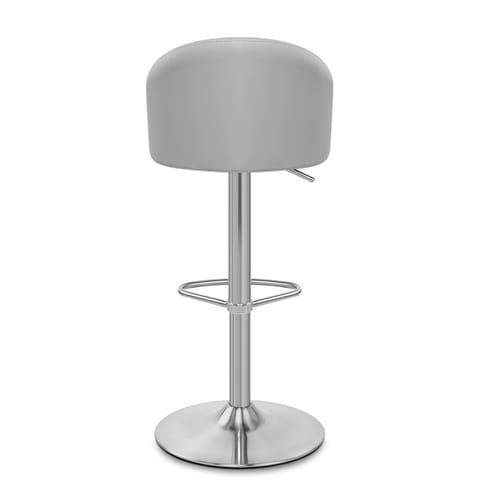 Mimi Brushed Steel Stool Grey
