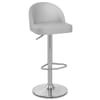 Mimi Brushed Steel Stool Grey