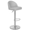 Mimi Brushed Steel Stool Grey