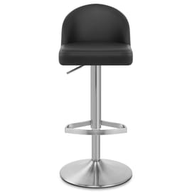 Mimi Real Leather Bar Stool Black