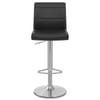 Brushed Steel Breakfast Bar Stool Black