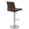 Brushed Steel Breakfast Bar Stool Brown