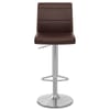 Brushed Steel Breakfast Bar Stool Brown