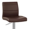 Brushed Steel Breakfast Bar Stool Brown