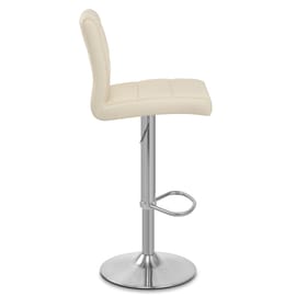 Brushed Steel Breakfast Bar Stool Cream