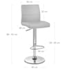 Chrome Breakfast Bar Stool Grey