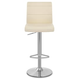 Brushed Steel Breakfast Bar Stool Cream
