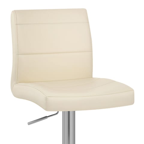 Brushed Steel Breakfast Bar Stool Cream