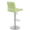 Brushed Steel Breakfast Bar Stool Green