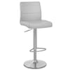 Brushed Steel Breakfast Bar Stool Grey