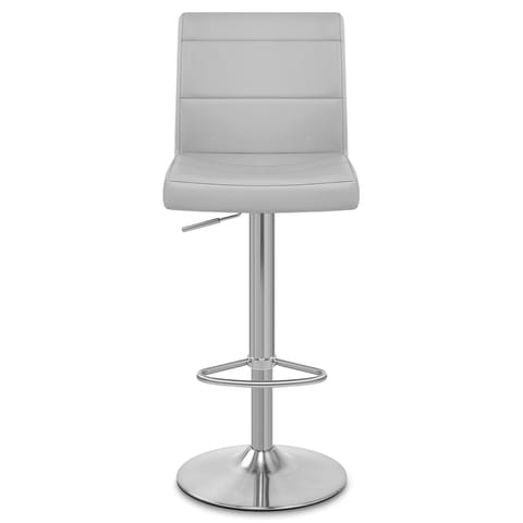 Brushed Steel Breakfast Bar Stool Grey