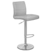 Brushed Steel Breakfast Bar Stool Grey