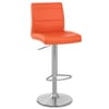 Brushed Steel Breakfast Bar Stool Orange