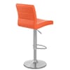 Brushed Steel Breakfast Bar Stool Orange
