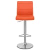 Brushed Steel Breakfast Bar Stool Orange