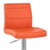 Brushed Steel Breakfast Bar Stool Orange