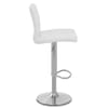 Brushed Steel Breakfast Bar Stool White