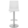Brushed Steel Breakfast Bar Stool White