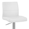 Brushed Steel Breakfast Bar Stool White