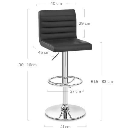 Mint Bar Stool Black Dimensions