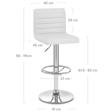 Mint Bar Stool White Dimensions