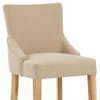 Magna Oak & Beige Fabric Bar Stool