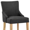 Magna Oak & Grey Fabric Bar Stool