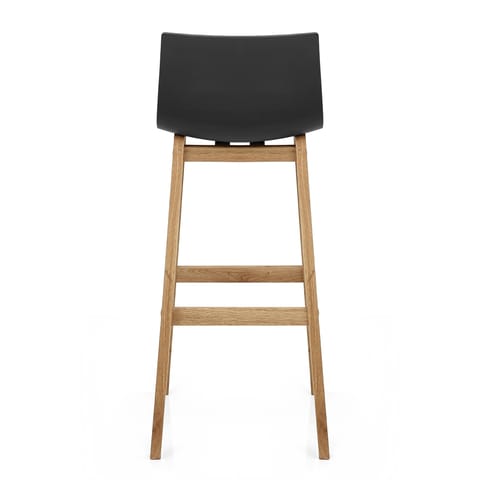 High Drift Oak & Black Bar Stool