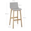 High Drift Oak & Grey Bar Stool