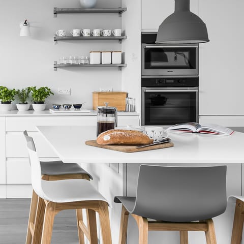 High Drift Oak & Grey Bar Stool