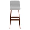 Drift Walnut & Light Grey Fabric Stool