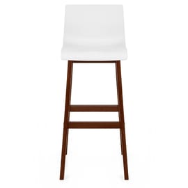 Drift Walnut & White Bar Stool