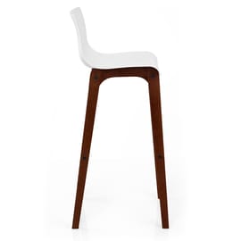Drift Walnut & White Bar Stool