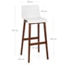 Drift Walnut & White Bar Stool