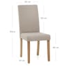 Columbus Oak Dining Chair Tweed