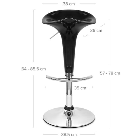 Gloss Coco Bar Stool Black