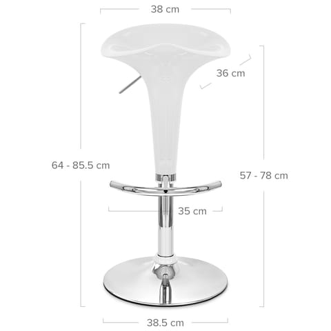 Gloss Coco Bar Stool White