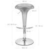 Gloss Coco Bar Stool Silver