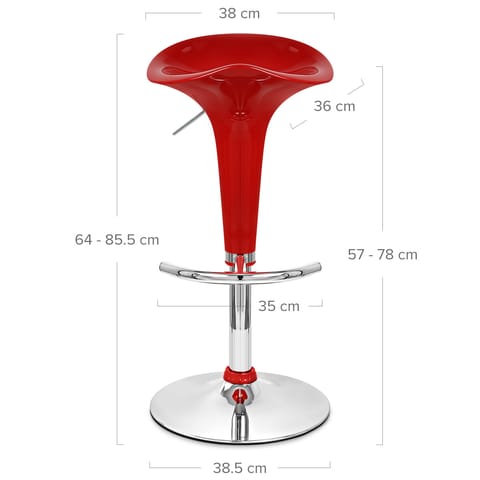 Gloss Coco Bar Stool Red