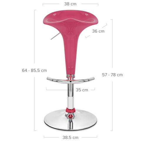 Gloss Coco Bar Stool Pink