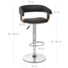 Orlando Bar Stool Black & Walnut