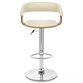 Orlando Bar Stool Cream & Walnut