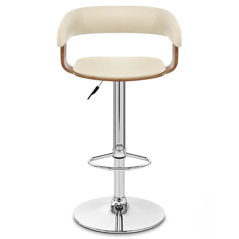 Orlando Bar Stool Cream & Walnut