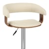 Orlando Bar Stool Cream & Walnut